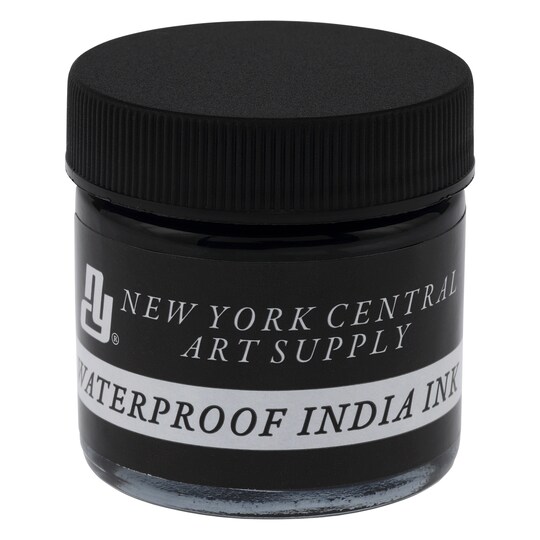 New York Central; New York Central® India Ink Bottles - Make an Impact with Matte Black India Ink, Perfect For Artists, Calligraphy, Illustrations, & More!; Category:India Ink; Image:1